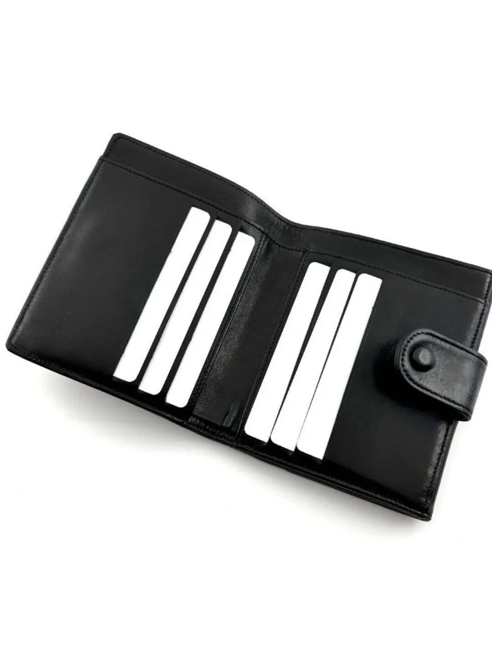 Chanel Wallet Coco Stitch Jumbo CC Logo Snap Bifold